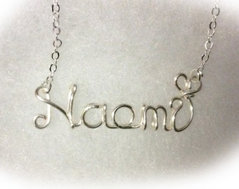 Naomi necklace,Name Necklaces,Personalized wedding jewelery,Birthday gift,Bridesmaid necklace,Custom Name necklace
