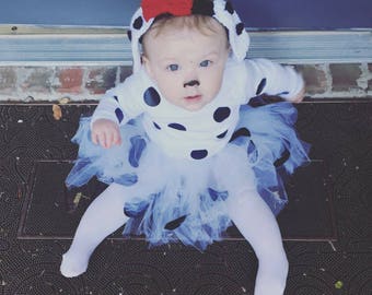 Dalmatian baby costume, baby Halloween costume, girls Halloween costume