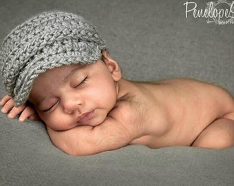 Newsboy cap (MANY COLORS) (Newborn newsboy cap) (baby newsboy cap) (Newborn boy photo prop)