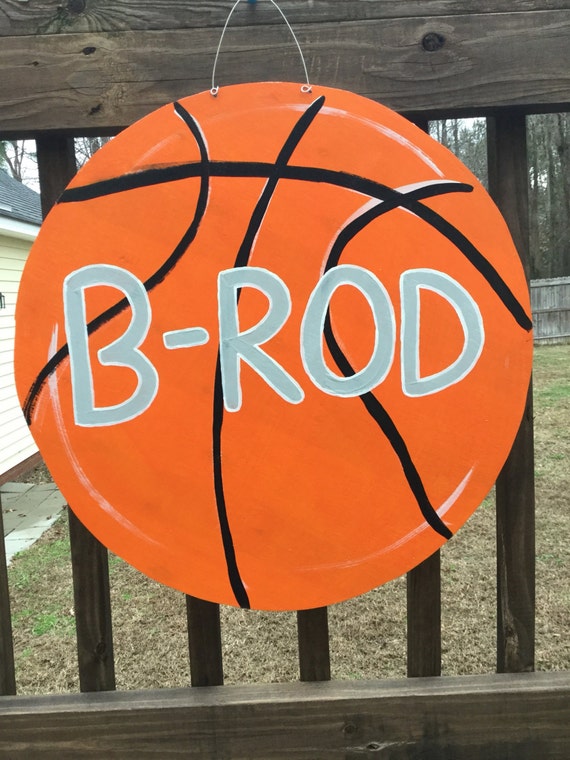 Basketball Wooden Door Hanger