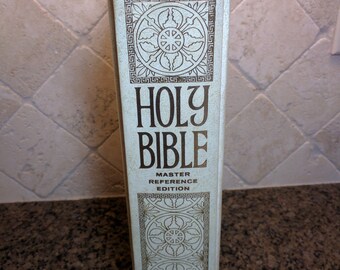Holy Bible red letter King James Version, Old and New Testament, Master Reference Bible, famous religious artwork