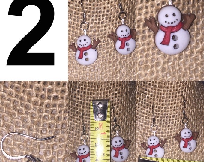 Snowman earrings