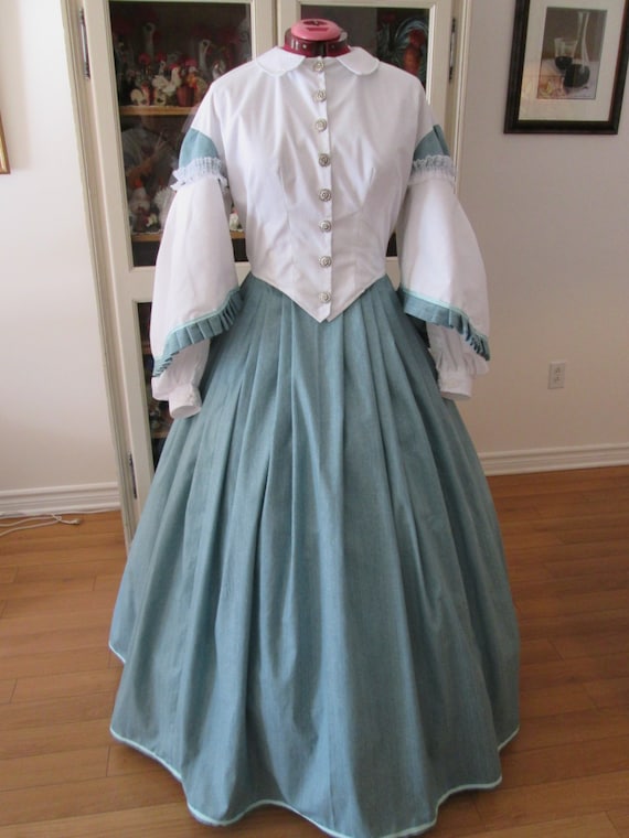 Civil War Woman Dress 18601865 Woman Clothing Size 14