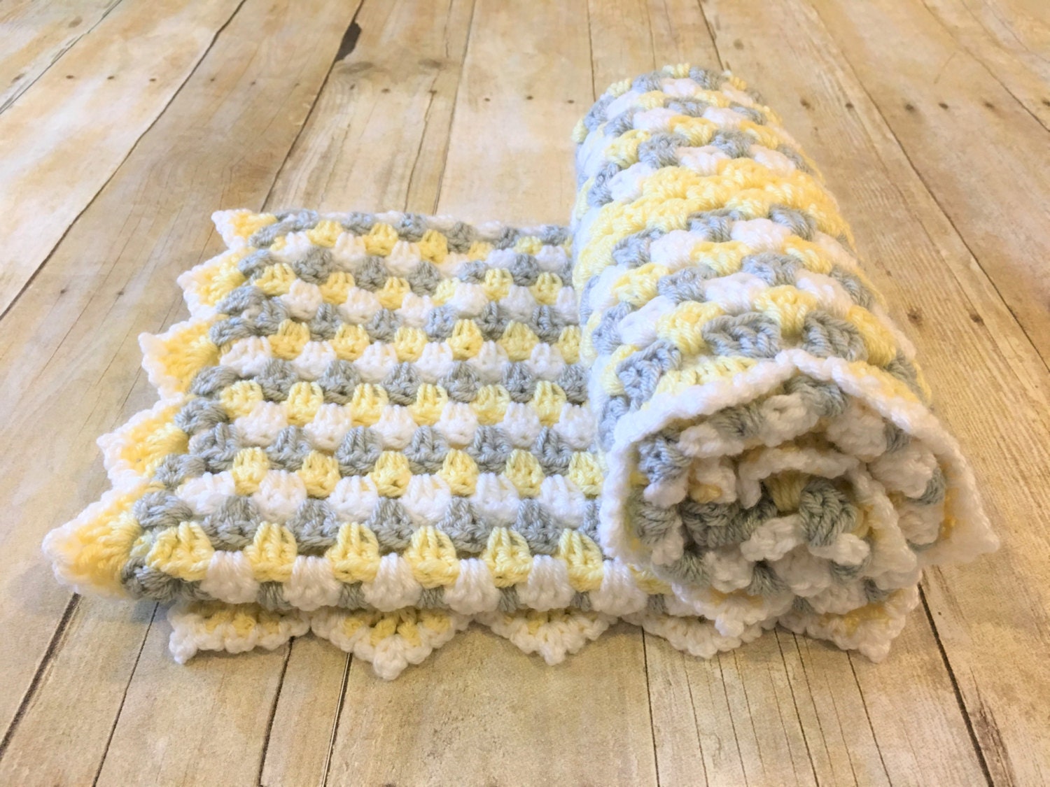 Karens Crocheted Garden of Colors: Yellow Baby Blanket