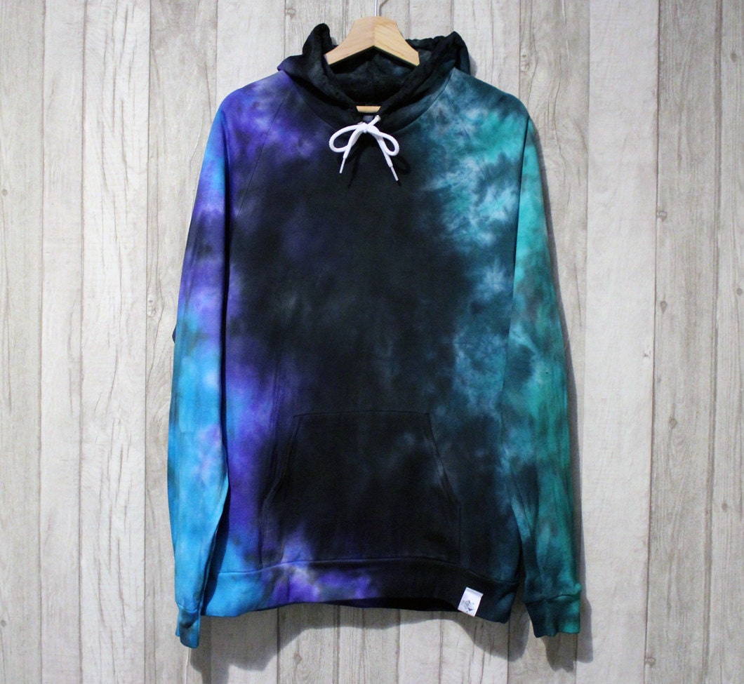 TyreDyes Tie Dye Hoodie Black/Blue/Green