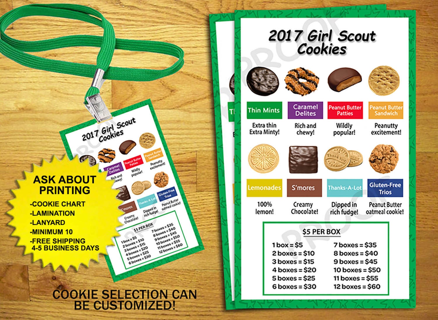 Customizable Cookie Chart Submit your cookie list