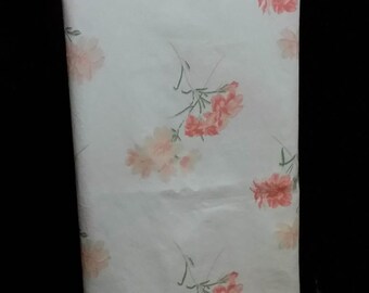 One queen size 100% cotton, vintage pillow case, adorned with pink daisey flowers.