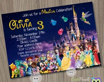 Disney Castle Birthday Invitations 8