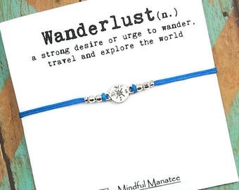 Wanderlust Compass Bracelet | Compass Friendship Bracelet | BFF Compass Bracelet | Gift for the Wanderlust - Trailblazer - Adventure Seeker