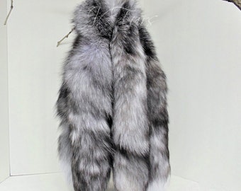Blue Frost Fox Tail Keychain