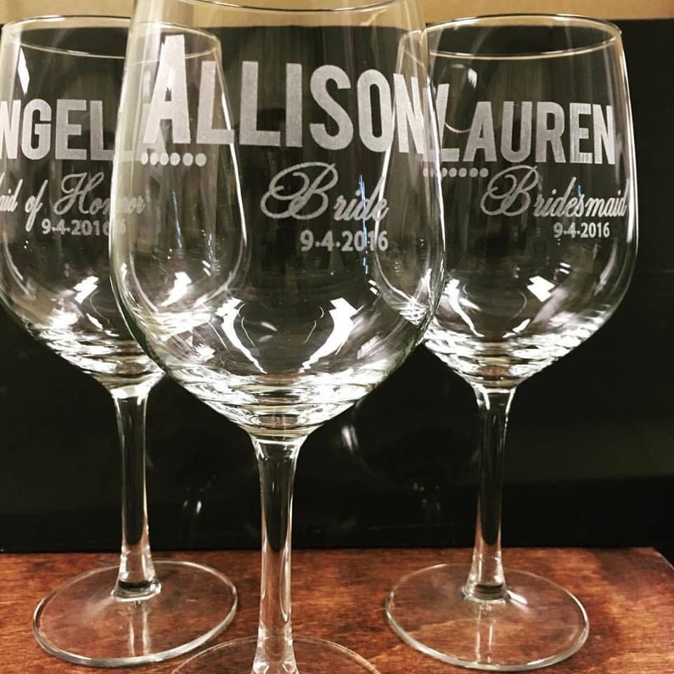 Bachelorette Party Glasses 6 Wine Glasses Bridesmaids