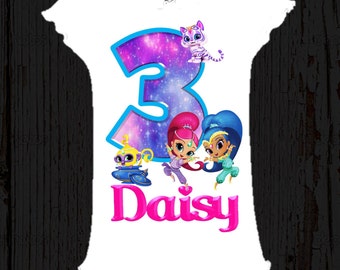 Shimmer and Shine Birthday Shirt
