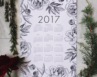 2017 Botanical Letterpress Calendar