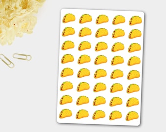Mexican Food Stickers, Taco Stickers, Taco Planner, Planner Stickers