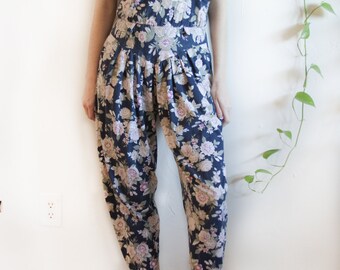 Vintage Floral Jumpsuit Romper Onesie