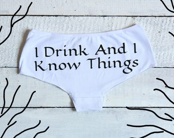 Game of Thrones Panties I drink and I know things undies Winter is coming Ladies shorts Game of Thrones Underwear sexy house stark undies