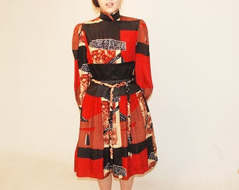 Only One IN THE WORLD /kimono inspired / quilted dress