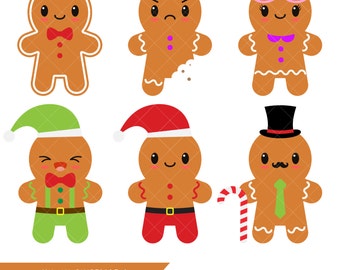 Clip Art Gingerbread Clipart gingerbread clipart etsy kawaii man cookies