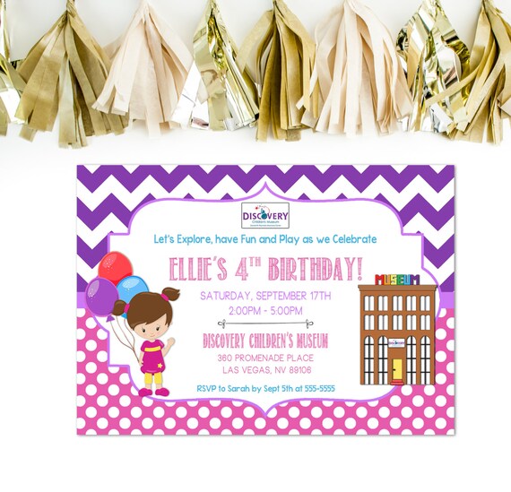 Children's Museum Invitation Childrens Museum by SarahFinnDesign