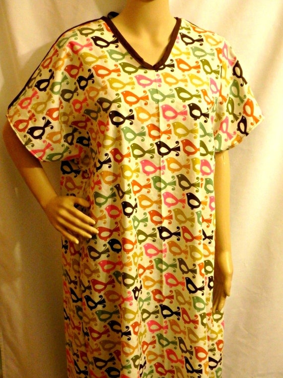 Cotton IV Hospital Gown for Bed bound Fits up to Plus Size