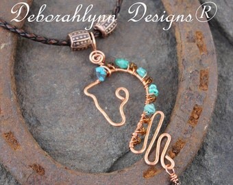 Wire Horse Pendant, Equine Necklace, Horse lover jewelry, Wire wrapped horse