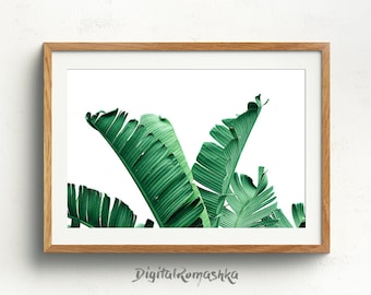 Banana Leaf Print, Palm Poster, Botanical Print, Palm Leaf Print, Plant Print, Scandinavian Print, Green Leaves Art, Palm Print, Nature Art