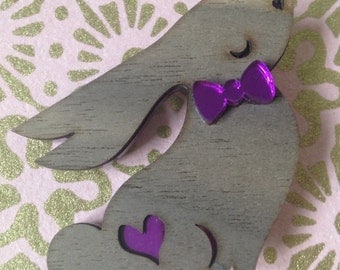 Bunny broochBunny pin,Rabbit brooch,Rabbit Jewellery,Bunny Jewellery,Handmade wooden bunny,Rabbit brooch,pin animal,bunny ,rabbit jewelry