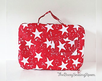 Red Stars Lunch Bag, Insulated Lunch Bag, Kids Lunch Bag, Children's Lunch Bag, Lunch box, Waterproof, Pack-up, Picnic bag, Children's Bag