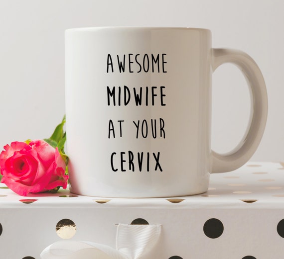 Awesome Midwife At Your Cervix Mug Midwife At Your Service