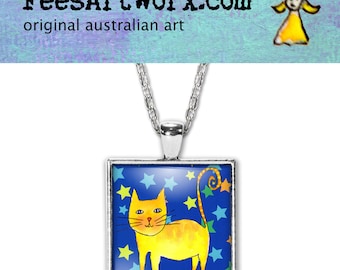 Tabby Cat Necklace, Cat Pendant, Cat Jewelry, Cat Gifts, Cat Lover Gifts, Cat Mum Gifts, Cat Mom Gifts, Gifts For Cat Mom, Kids Jewelry