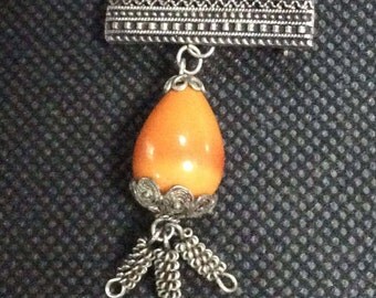 art deco filagree handmade pin