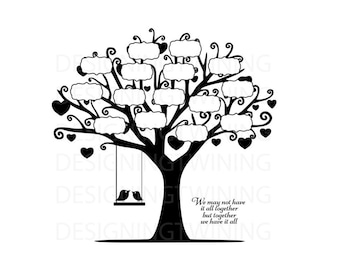 163 Template Cricut Family Tree Svg Free SVG PNG EPS DXF File