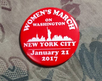WOMEN'S MARCH on Washington New York City supporters January 21 2017 election trump clinton red NYC