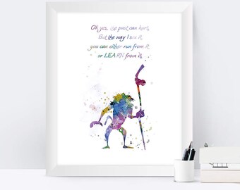 Lion King Rafiki, Rafiki quote, The Lion King, Rafiki inspired, Lion King Poster, Simba, Children's Room, Watercolor Print, Wall Art