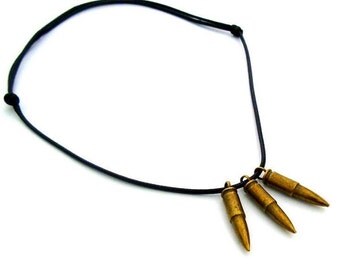 Bullet Jewelry, Bullet Necklace, Three Bullet Necklace, Life is Strange, Chloe Price Necklace, 3 bullet necklace, Bullet Pendant, Necklace