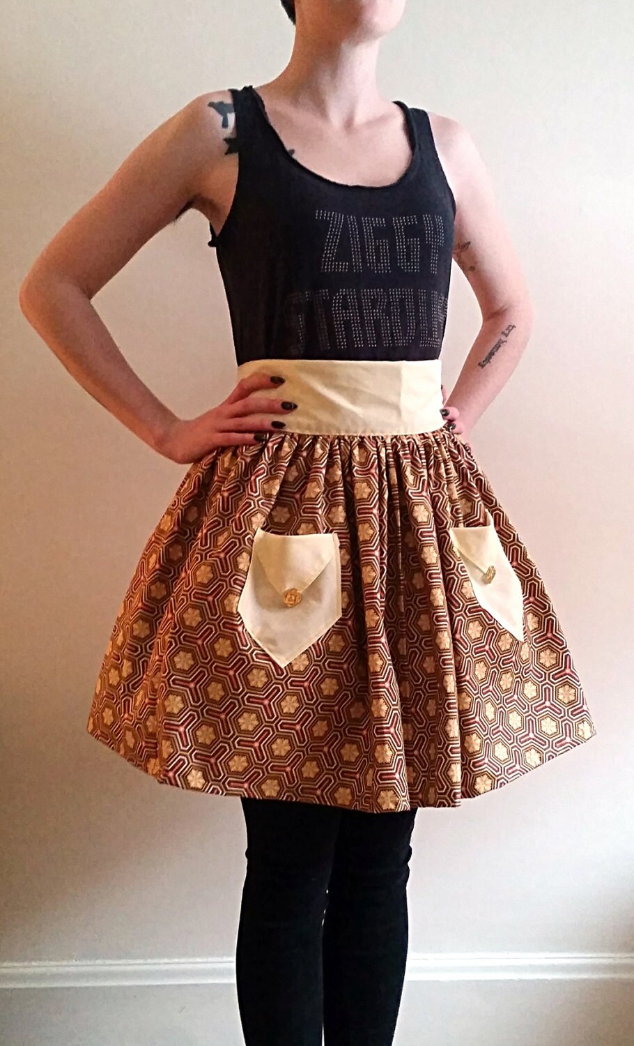 Retro Half Apron Golden Oldie // vintage retro half apron