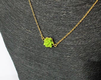 green necklace plant pendant necklace floral mom gift small succulent jewelry green blue necklace woodland necklace sister birthday gift Р66