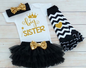 Baby Sister Outfit, Big Sister Bodysuit, Big Sister Baby Outfit, Baby Girl Gift, Big Sister Shirt, Baby Tutu Outfit, Big Sister, Sister Gift