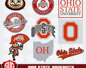 Ohio State monogram svg, Ohio State Buckeyes Silhouette Studio, Ohio State Cricut, Screen Printing, Cameo, Logo_2