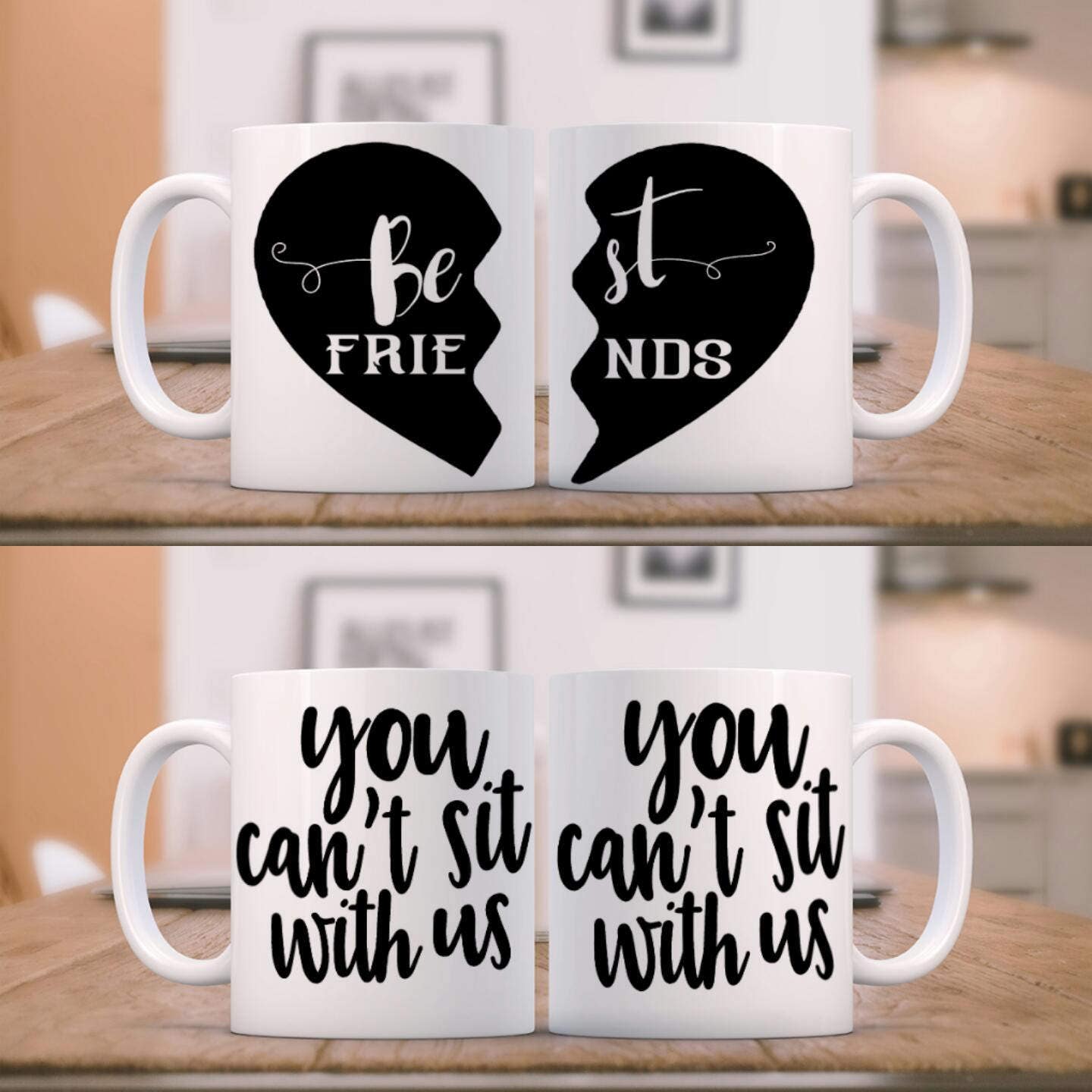 BFF Coffee Mugs Best Friend Mug Set Mugs for BFF Best
