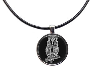 Royal amulet Owl necklace Bird chain Animal jewelry