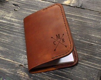 Personalized Leather Passport Cover, Custom Gift for Men, Groomsmen Gifts, Birthday Husband Gifts, Christmas Gift for Boyfriend, Mens Gift
