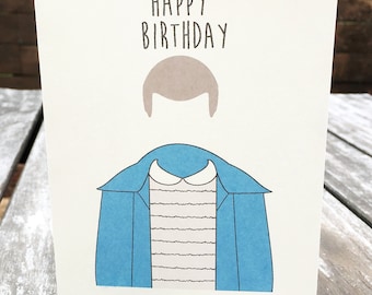 Stranger Things Birthday card -Stranger Things - Eleven Bday card - funny - hilarious funny Stranger Things card