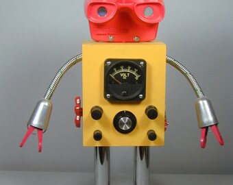 SONIC Found Object Robot Sculpture Assemblage