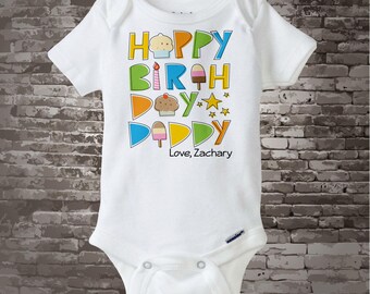 Happy Birthday Daddy Onesie - Happy Birthday Daddy Shirt - Happy Birthday Outfit - Happy Birthday Dad - Dad Birthday Gift - 08202014a