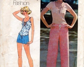 1970s Halter Bodysuit Pattern Vintage Simplicity by ErikawithaK