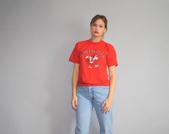 Vintage 1990s Louisville Cardinals NFL Football T-Shirt - Vintage Cardinals T Shirt - W00450