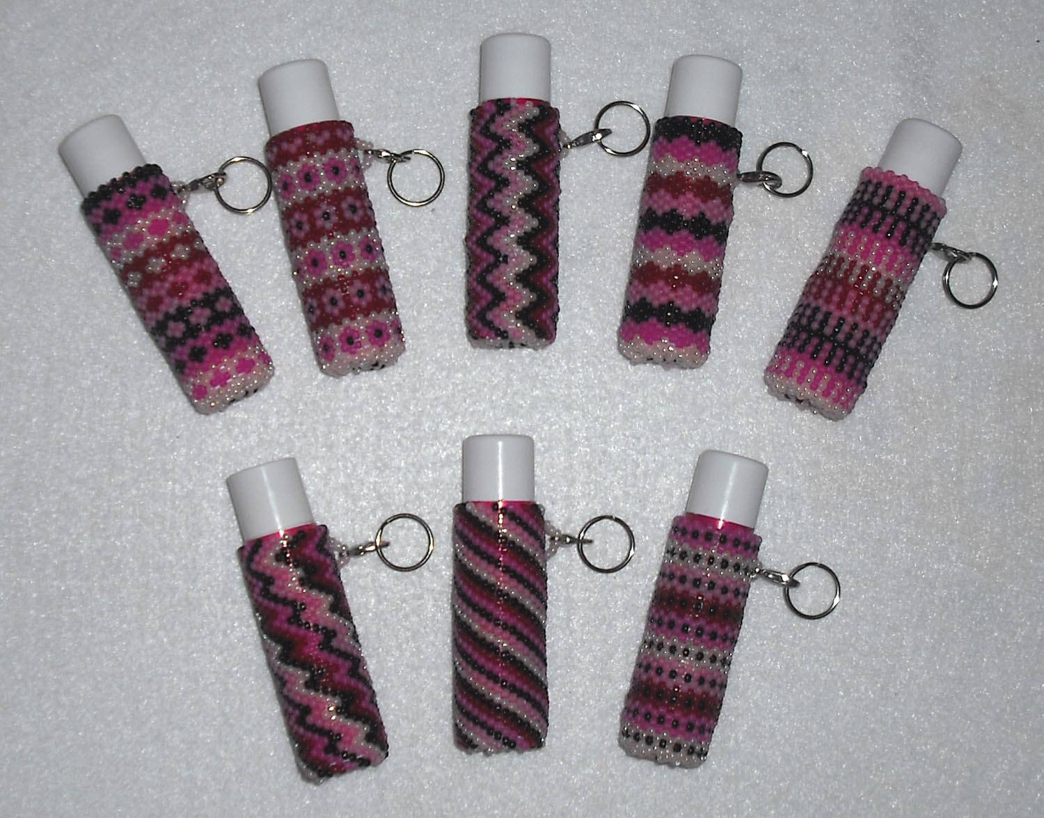 Beaded Lip Balm Cover Peyote Stitch Seed Beads Home Office