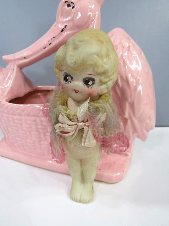 Vintage Googly Eye Bisque Doll Jointed Bisque Doll Big Eyes