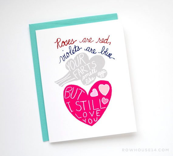 Funny Valentines Card I Love You Card Valentine's Day